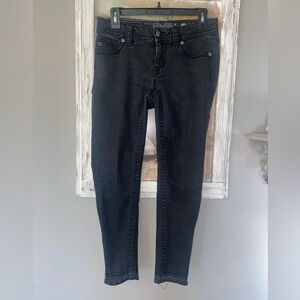 Miss Me Mid-Rise Crop Black Skinny Jeans Sz 27 Stretch Gently Worn